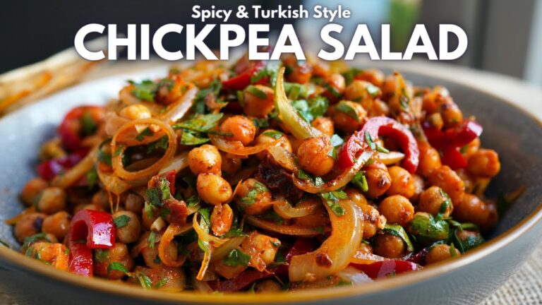 High Protein Spicy Turkish Chickpea Salad